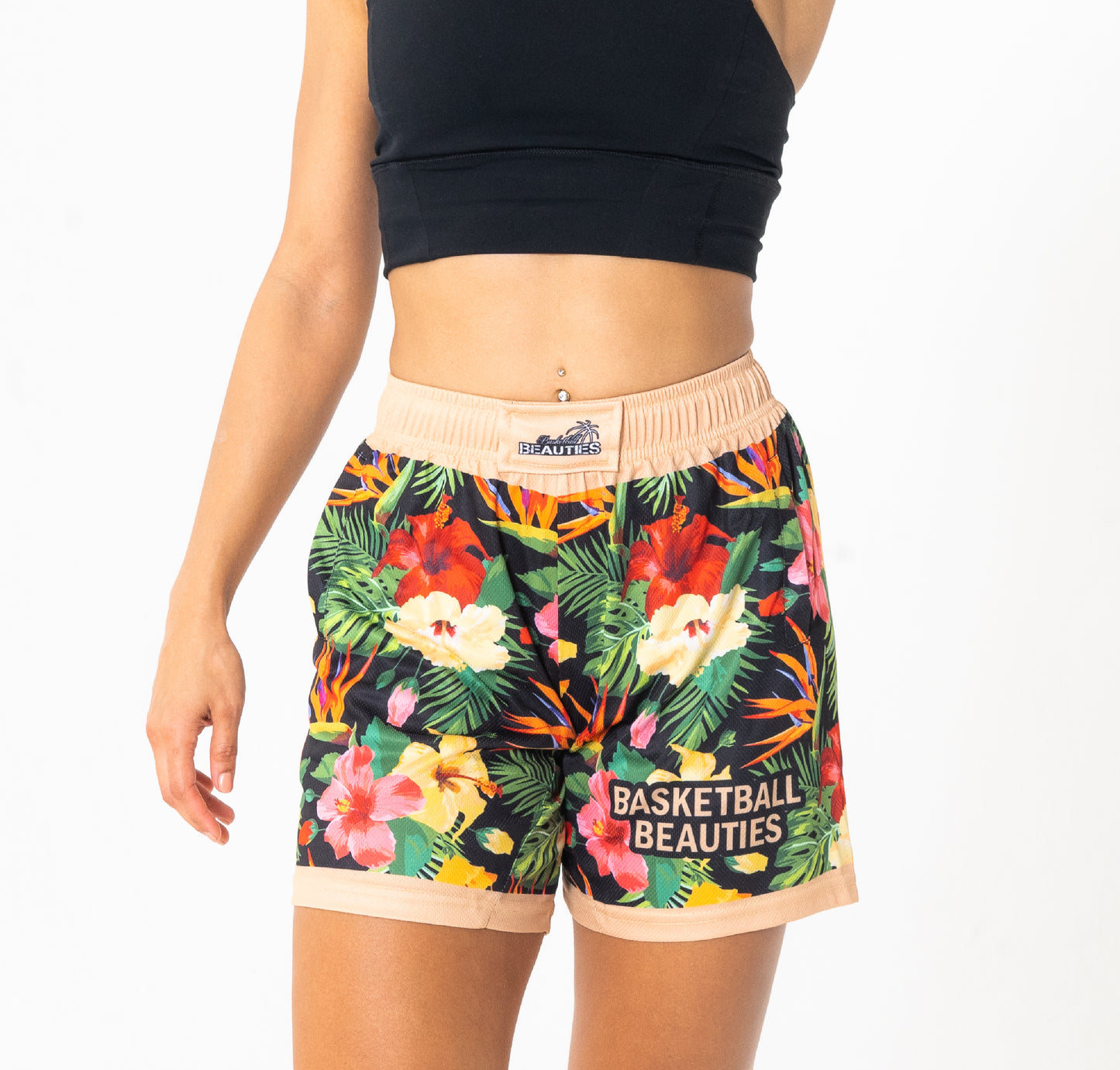 Black Floral - Shorts