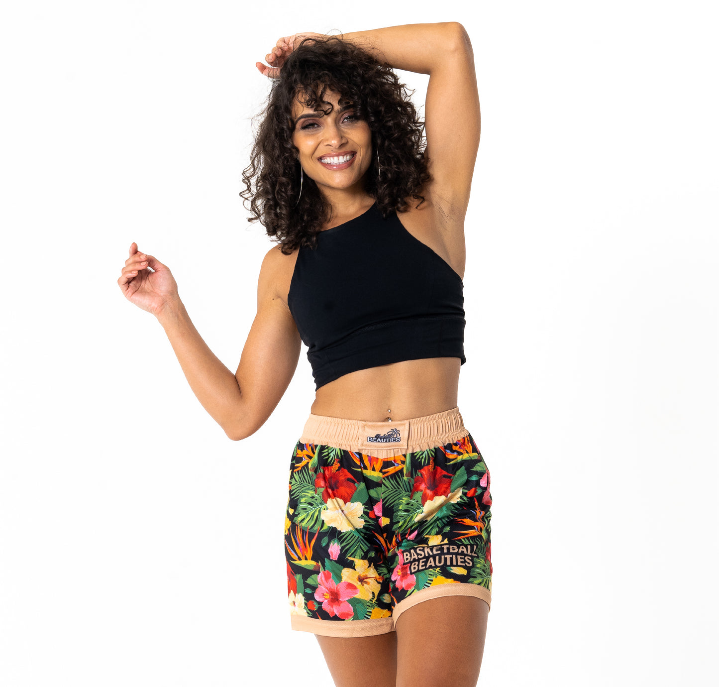 Black Floral - Shorts