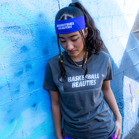 Basketball Beauties Charcoal Soft Stencil Tee