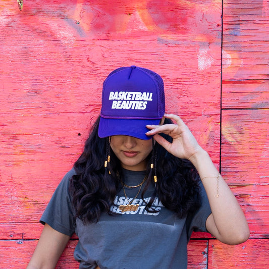 Basketball Beauties Purple Trucker Hat