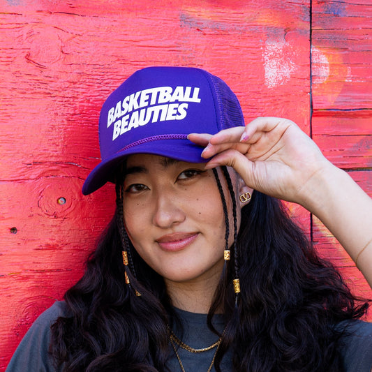 Basketball Beauties Purple Trucker Hat