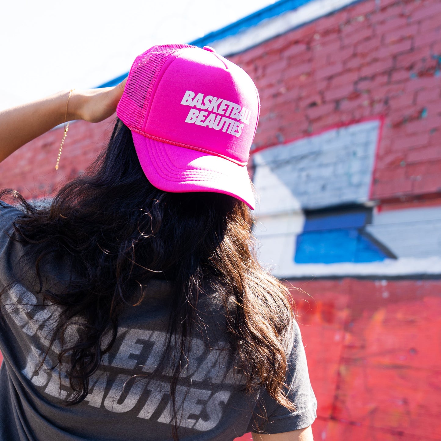 Basketball Beauties Pink Trucker Hat