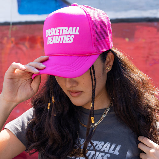Basketball Beauties Pink Trucker Hat
